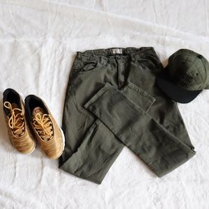 Zara boys green denim 13/14  F6